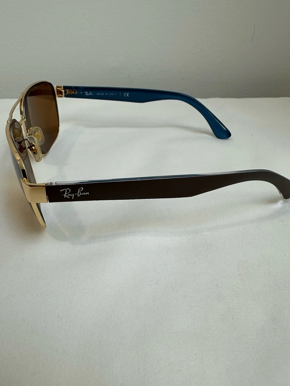 Ray-Ban Gold Frame Aviators with Gradient brown prescription Lens Sunglasses